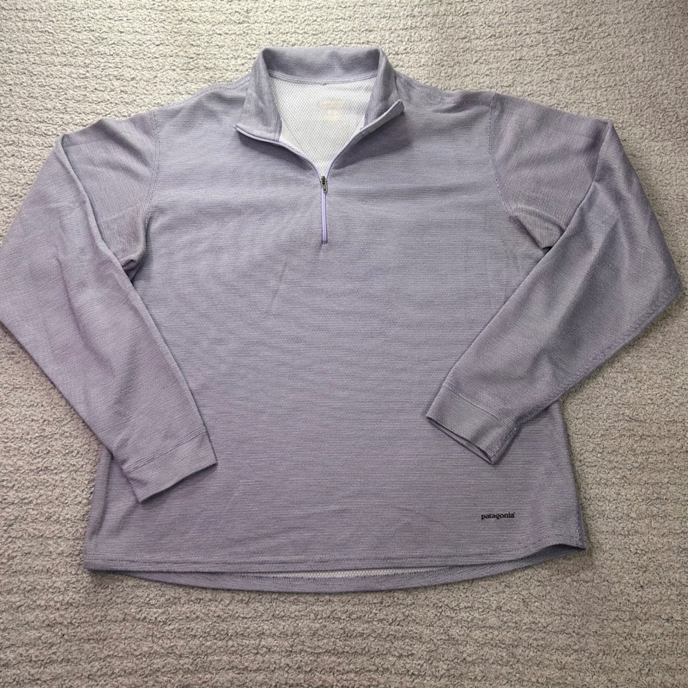 Patagonia Capilene 1/4 Zip Pullover Micro Stripe Purple Small Active Outdoors